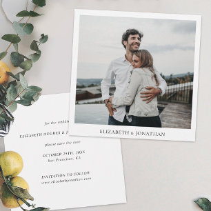 Eenvoudige, moderne, minimalistische foto save the date