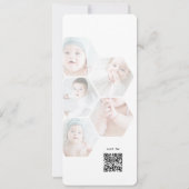 Eenvoudige moderne minimalistische fotocollage doo kaart (Achterkant)