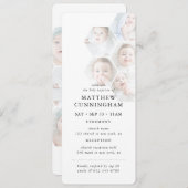 Eenvoudige moderne minimalistische fotocollage doo kaart (Voorkant / Achterkant)