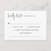 Eenvoudige moderne minimalistische QR-code RSVP br Informatiekaartje (Voorkant)