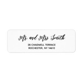 Eenvoudige moderne minimalistische retouradresslab etiket