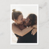 Eenvoudige, Moderne & Minimalistische Romantische  Bedankkaart (Achterkant)