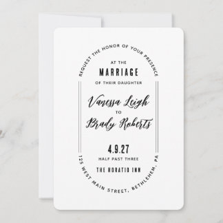 Eenvoudige, moderne minimalistische uitnodiging to