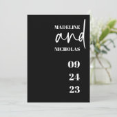 Eenvoudige, moderne, minimalistische uitnodiging v (Staand voorkant)