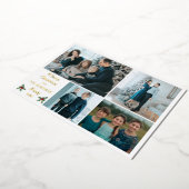 Eenvoudige moderne minimalistische vrolijk kerstfe folie feestdagenkaart (Gedraaid)