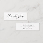 Eenvoudige moderne minimalistische zwart-wit dank  mini visitekaartje (Voorkant / Achterkant)