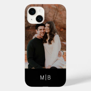 Eenvoudige Moderne Monogram Foto Gepersonaliseerde Case-Mate iPhone 14 Hoesje