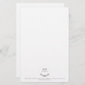 Eenvoudige Moderne Monogram Sieraden Vierkante Zak Briefpapier (Voorkant / Achterkant)