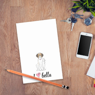 Eenvoudige, moderne monogram stijlvolle zwarte hon post-it® notes