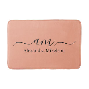 Eenvoudige Moderne Monogram witte Minimalistische Badmat