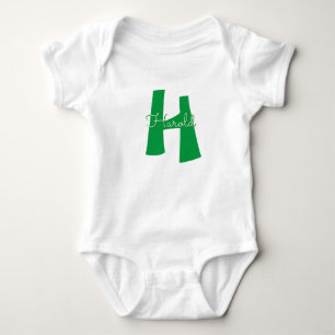 Eenvoudige Moderne Monogrammed Jongen Romper