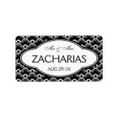 Eenvoudige moderne Mr en Mrs gepersonaliseerde bru Etiket (Voorkant)