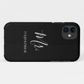 Eenvoudige moderne Mr. Groom Pas getrouwd Elegant Case-Mate iPhone Case (Achterkant (horizontaal))