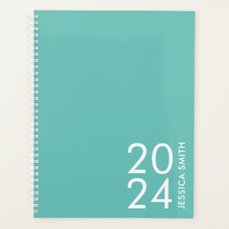 Eenvoudige moderne munt gepersonaliseerd planner