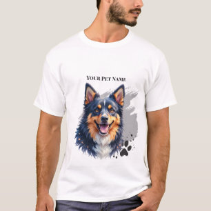 Eenvoudige moderne naam en foto aangepast ontwerp t-shirt