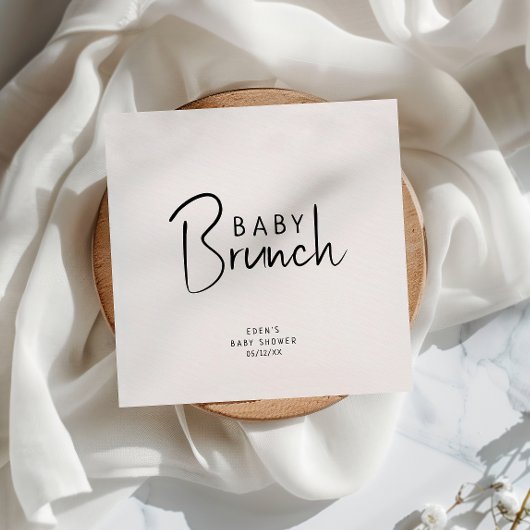 Eenvoudige moderne Neutral Baby Brunch servetten