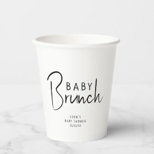 Eenvoudige moderne neutrale Baby brunch Papieren Bekers
