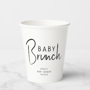 Eenvoudige moderne neutrale Baby brunch Papieren Bekers