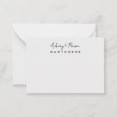 Eenvoudige moderne paar rustieke lavendel bruiloft notitiekaartje (Voorkant)