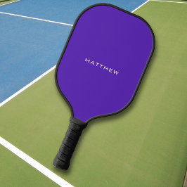 Eenvoudige moderne Paarse voornaam monogram Pickleball Paddle