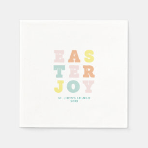 Eenvoudige moderne Pastel Pasen Servet