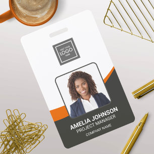 Eenvoudige moderne personeelsfoto ID-badge Badge
