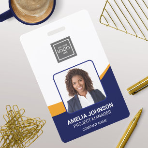 Eenvoudige moderne personeelsfoto ID-badge Badge