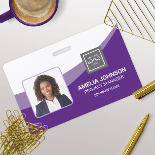 Eenvoudige moderne personeelsfoto ID-badge Badge