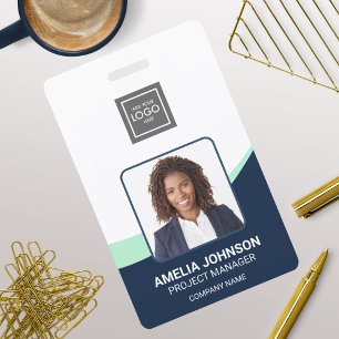 Eenvoudige moderne personeelsfoto ID-badge Badge