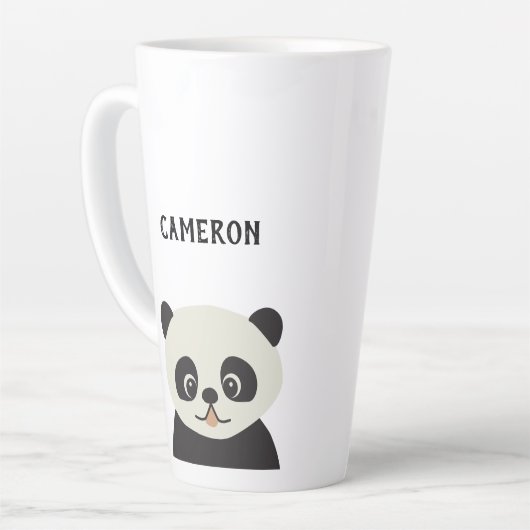 Eenvoudige, moderne persoonlijke cartoon van Cute Latte Mok (Linkerhoek)