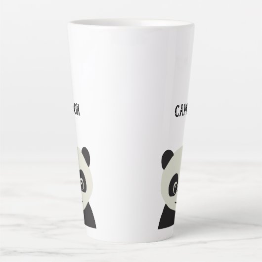 Eenvoudige, moderne persoonlijke cartoon van Cute Latte Mok (Voorkant)