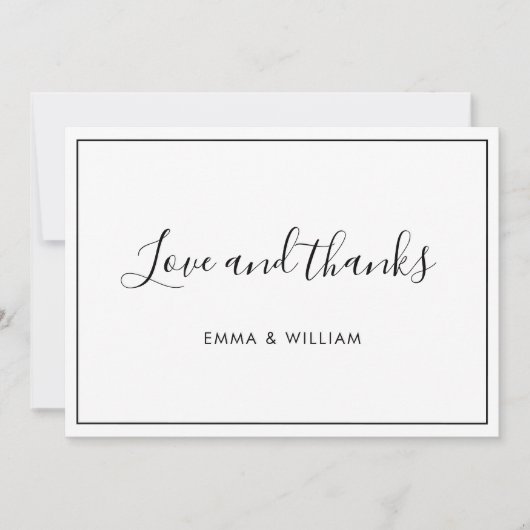 Eenvoudige Moderne Persoonlijke Dankkaart Rechthoe Bedankkaart (Voorkant)