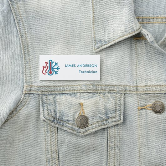 Eenvoudige, moderne, professionele HVAC-Wisselstro Naamplaatje (In situ)