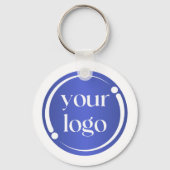 Eenvoudige moderne professionele Logo en QR-code Sleutelhanger (Voorkant)