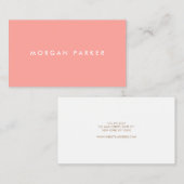 Eenvoudige moderne professionele pastel perzik visitekaartje (Voorkant / Achterkant)