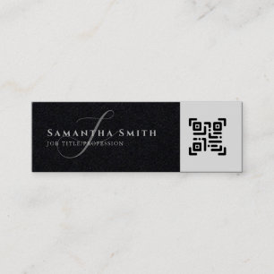 Eenvoudige, moderne professionele QR-monogrammen Mini Visitekaartje