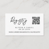 Eenvoudige Moderne QR-code bruiloft register aange Informatiekaartje (Voorkant)