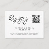 Eenvoudige Moderne QR-code bruiloft register aange Informatiekaartje (Voorkant)