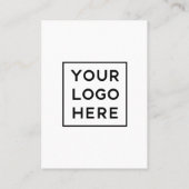 Eenvoudige Moderne QR-code met Logo Terug | Visitekaartje (Achterkant)