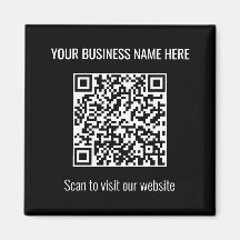 Eenvoudige moderne QR-code vierkante zwarte magnee