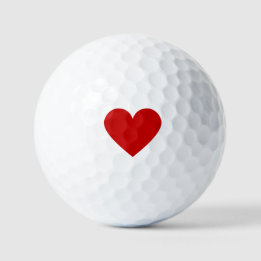 Eenvoudige moderne Red Heart Love Minimal Valentij Golfballen
