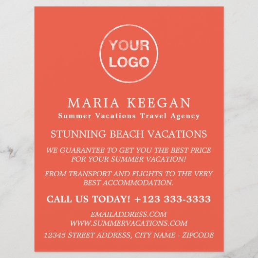 Eenvoudige & Moderne Reisbureau Reclamefolder Flyer (Voorkant)