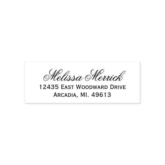 Eenvoudige moderne retour adres rubberen stempel (Design)