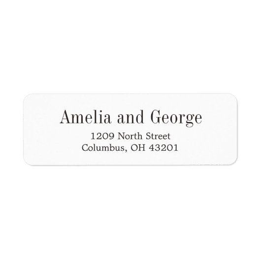 Eenvoudige moderne retouradreslabels etiket (Voorkant)