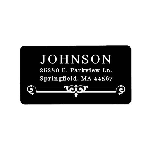 Eenvoudige moderne retouradreslabels etiket (Voorkant)