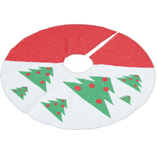 Eenvoudige Moderne Rode Groene Kerstboomballen Kerstboom Rok