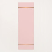 Eenvoudige moderne roze goud chique monogram strep yogamat (Achterkant)