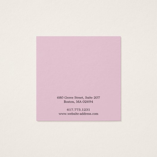 Eenvoudige moderne roze Ketting display Kaart (Achterkant)