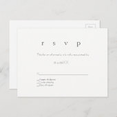 Eenvoudige moderne rsvp bruiloft briefkaarten (Voorkant / Achterkant)