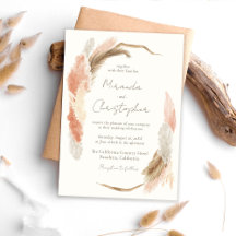 Eenvoudige Moderne Rustieke Pampas Gras Bruiloft